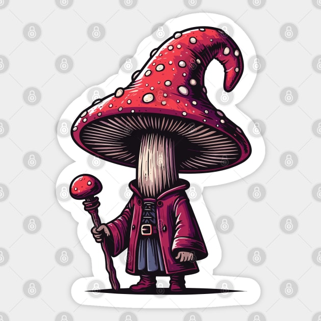 Mushroom Adventurer Sticker by katzura